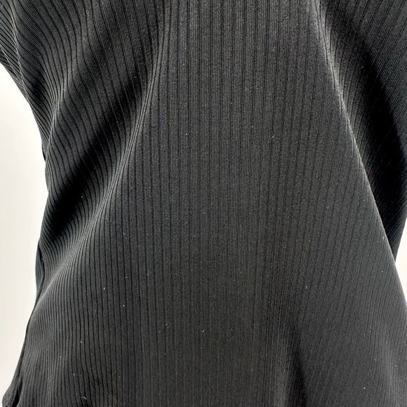 Kona Sol Black Swim Cap Sleeve One Piece S Ribbed V-neck Keyhole Back Beach - Picture 4 of 9